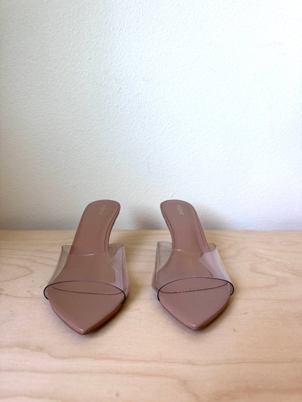 PVC Pointed-Toe Mule Heels | Maeve - Picture 2 of 7